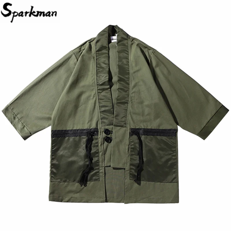 2019 Japanese Style Jacket Kimonos Mens Streetwear Clothes Jacket Harajuku Cardigan Japan HipHop Retro Vintage Long Coat Autumn