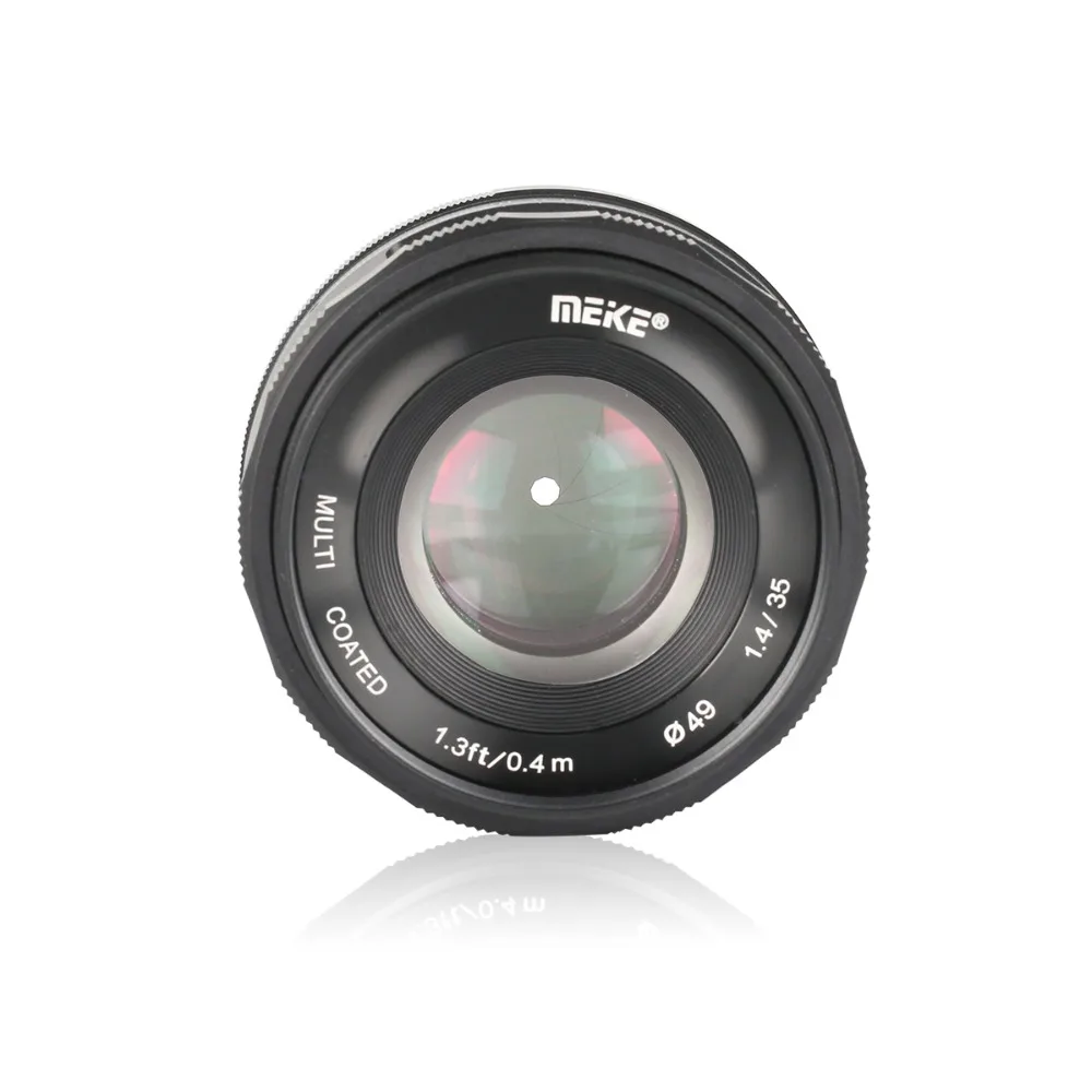 Meike 35 мм f1.4 ручной фокусирующий объектив APS C для цифровой однообъективной