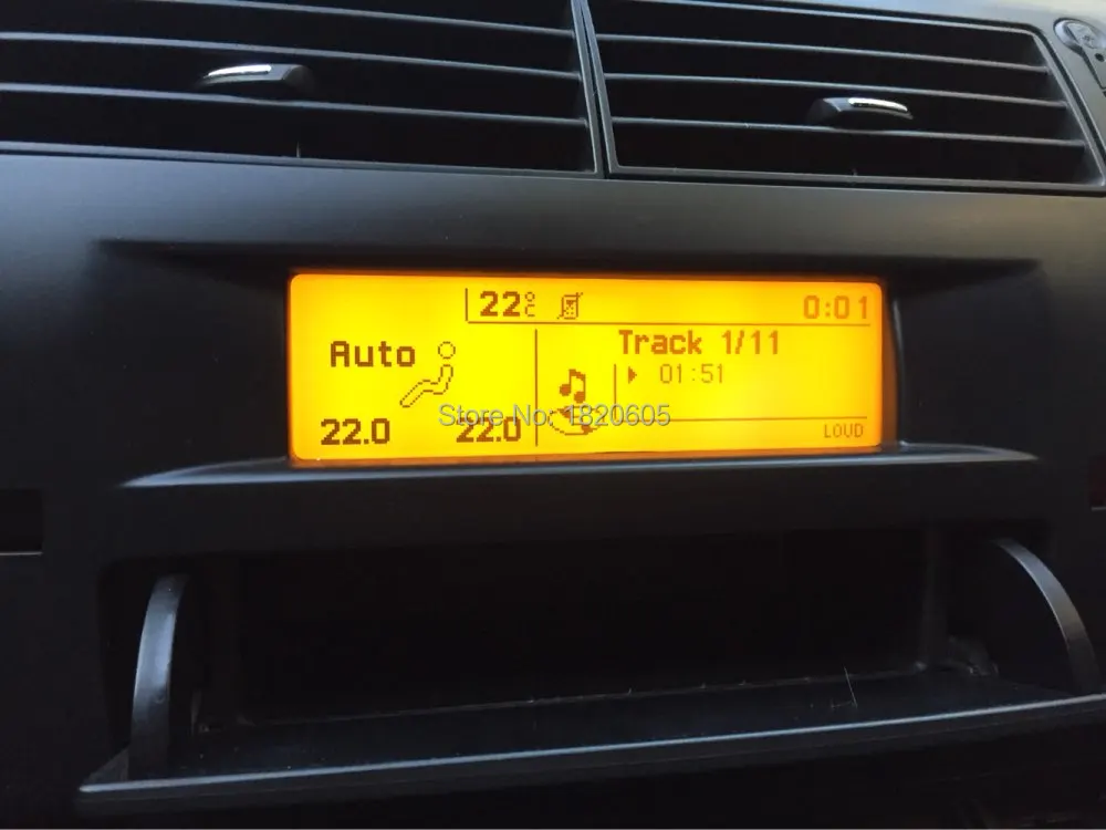 

10Pcs Screen Support USB Dual-zone Air Bluetooth Display Yellow monitor 12 pin for Peugeot 307 407 408 citroen C4 C5