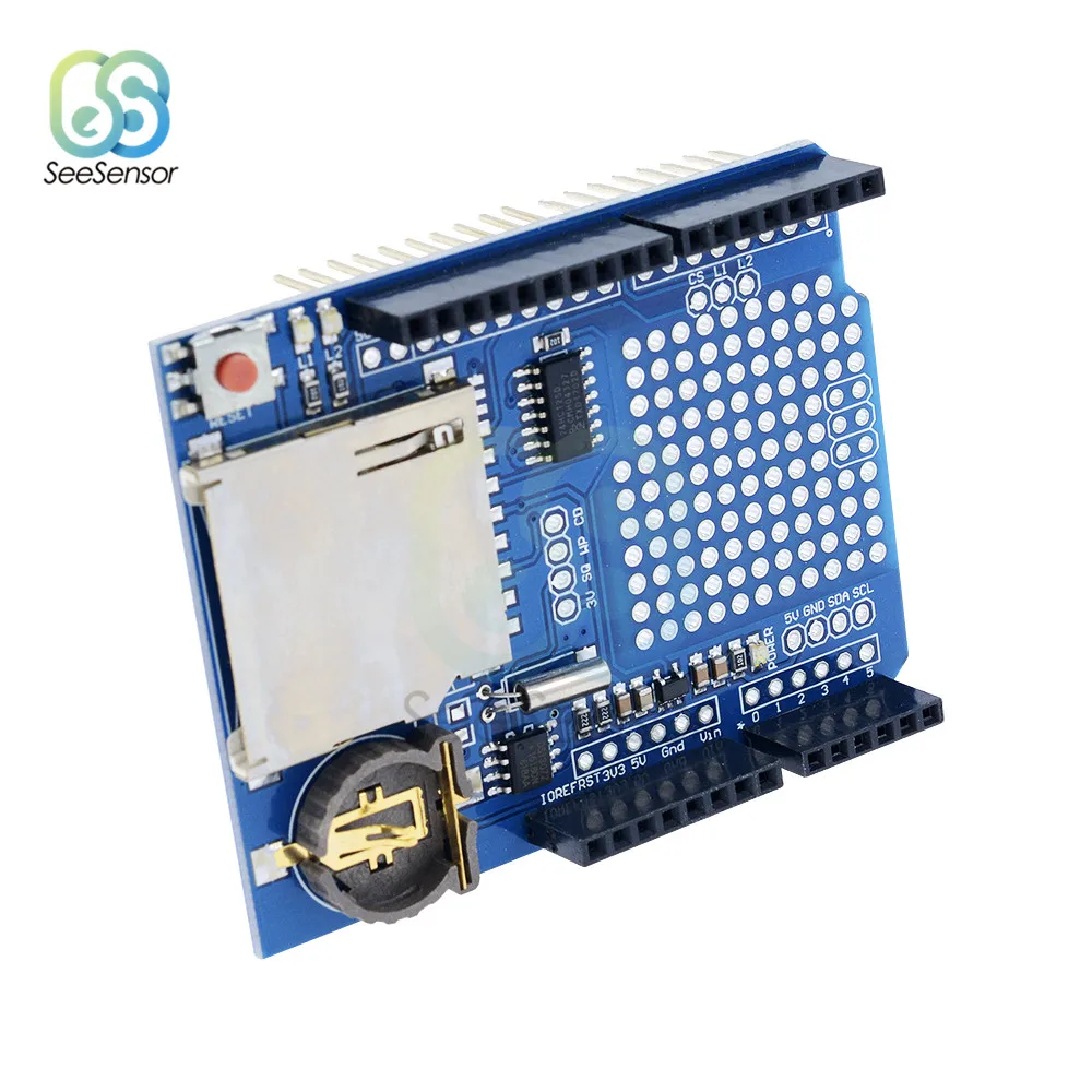 DS1307 регистратор данных щит регистратора модуль записи с микро SD слотом V1.0 для