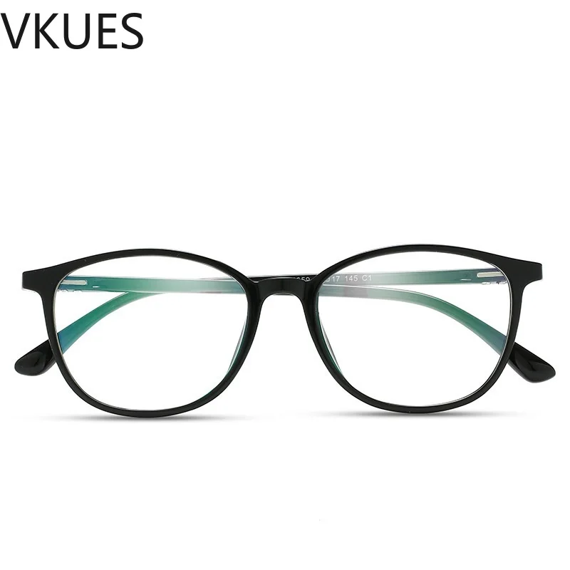 

VKUES Blue Light Blocking Glasses TR90 Ultralight Tough Computer Glasses Anti Blue Fashion Anti Radiation Reading Flat Mirror