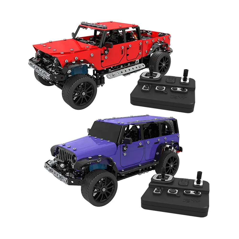 

New Cool Mini DIY Alloy Assembled Remote Control Toys Car 1:16 Stainless Steel Four-channel Remote Car Kids Toys RC Car Toys