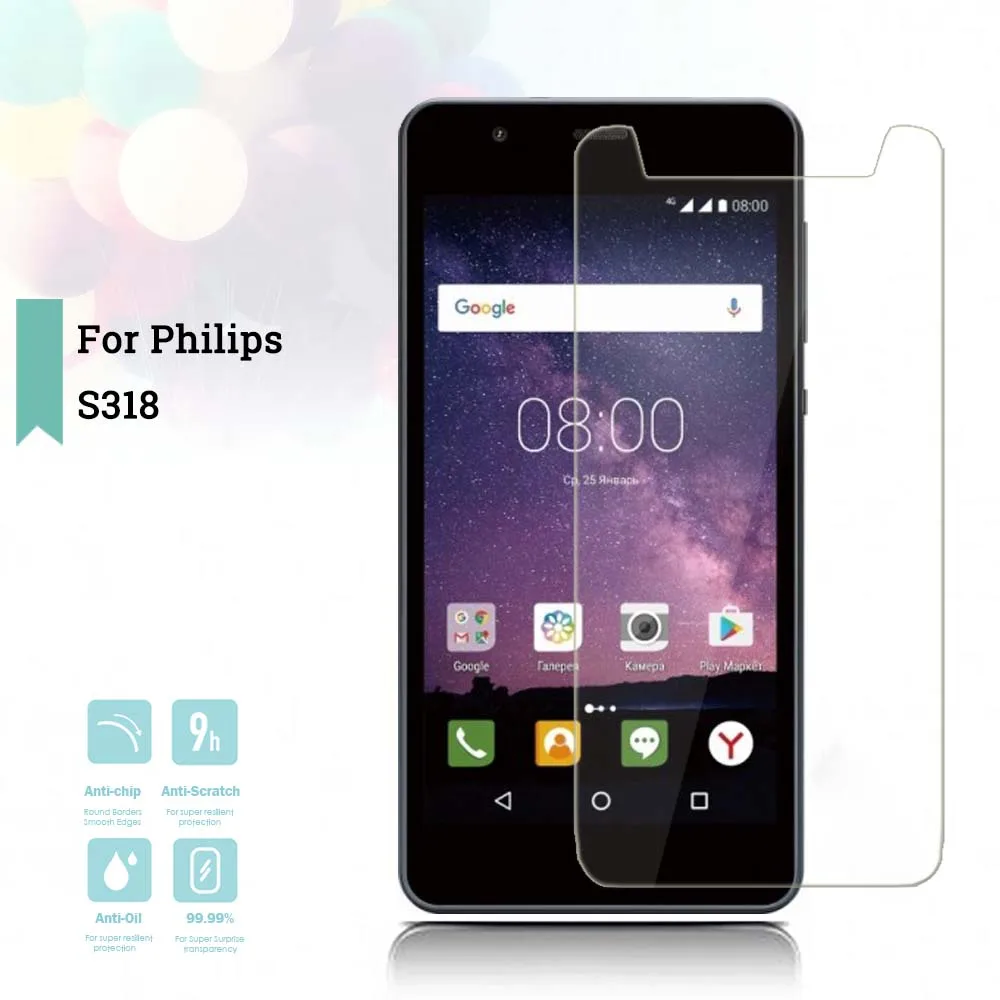 2.5D 0 26 мм Ultra Tempered Стекло для Philips S318 закаленного протектор пленка защитная Экран