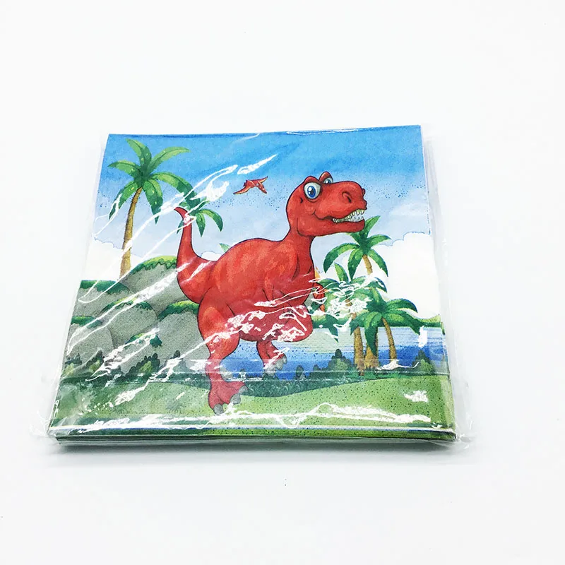 

20pcs/lot Dinosaur theme napkins baby shower Dinosaur theme paper napkins Dinosaur theme birthday party supplies
