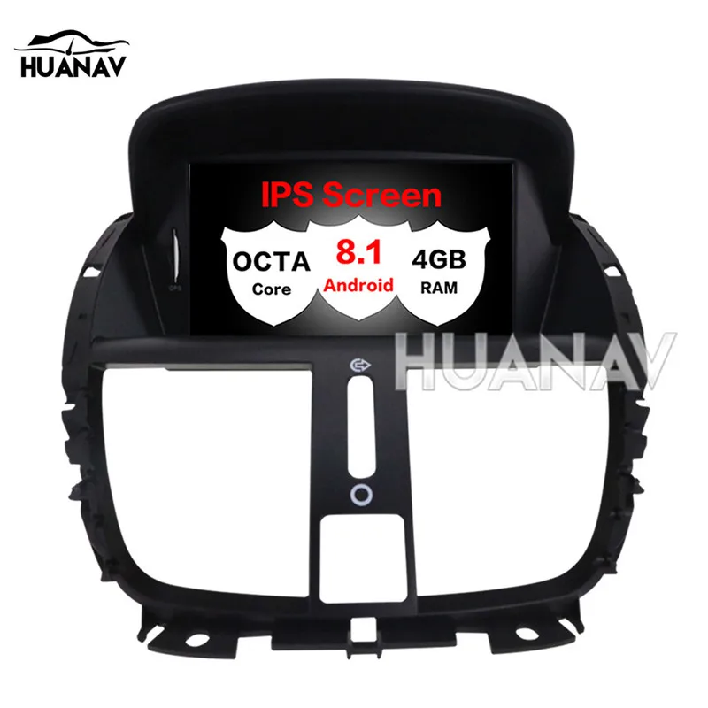 Excellent Car GPS Navigation DVD Player For Peugeot 207 2008-2014 stereo headunit auto 2 din radio multimedia tape recorder Android 8 32GB 3