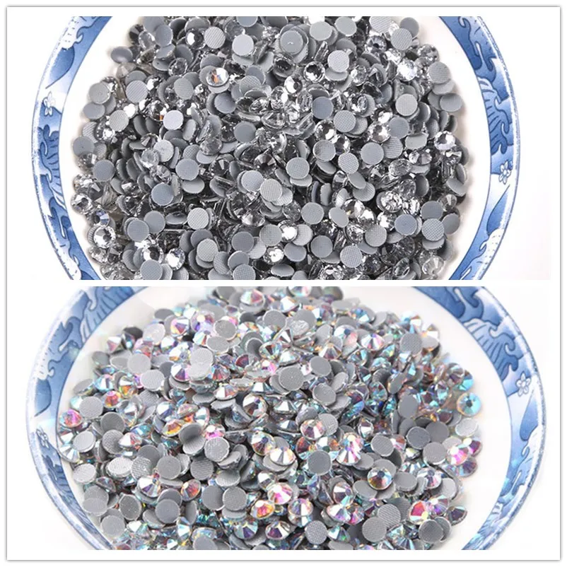 

228pcs to 1440pcs Crystal ab/clear DMC Hot Fix FlatBack Rhinestones glassHot Fix glitters iron-on garment shoes crystal stone