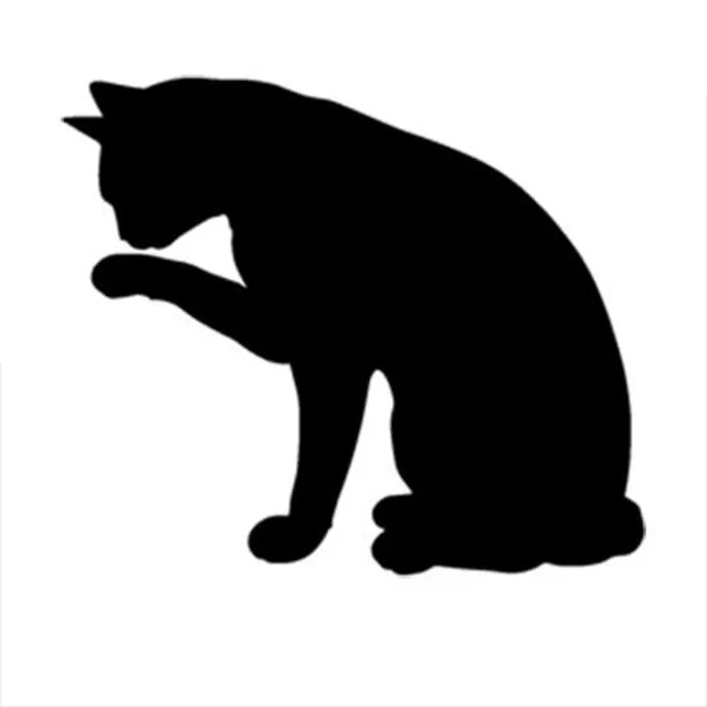 14 8 12 7cm Cat Licking Paw Great Love Cats Vinyl Decal Lovely