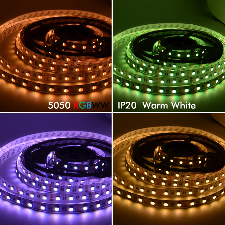 DC12V RGBW RGBWW 5050 SMD светодиодный светильник 60led/m 4 цвета в 1 чип водонепроницаемый