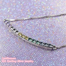 Новая весна 925 серебро многоцветные арки Ожерелье заклепки для женщин ювелирные изделия