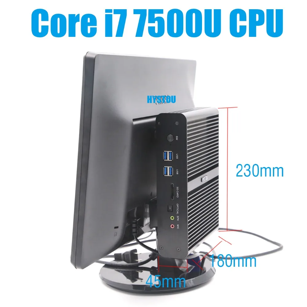 

Core i7 7500U Mini Pc Windows Linux Gigabit Lan WIFI USB3.0 Intel Hd Graphics 620 Fanless Mini Pc CE&FCC&Rosh Gaming Computer
