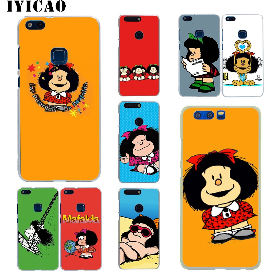 IYICAO Mafalda жесткий чехол для Huawei Honor 6a 6C 7A 7C 7X8 8X9 10 20 9X Lite Pro Play Примечание вид