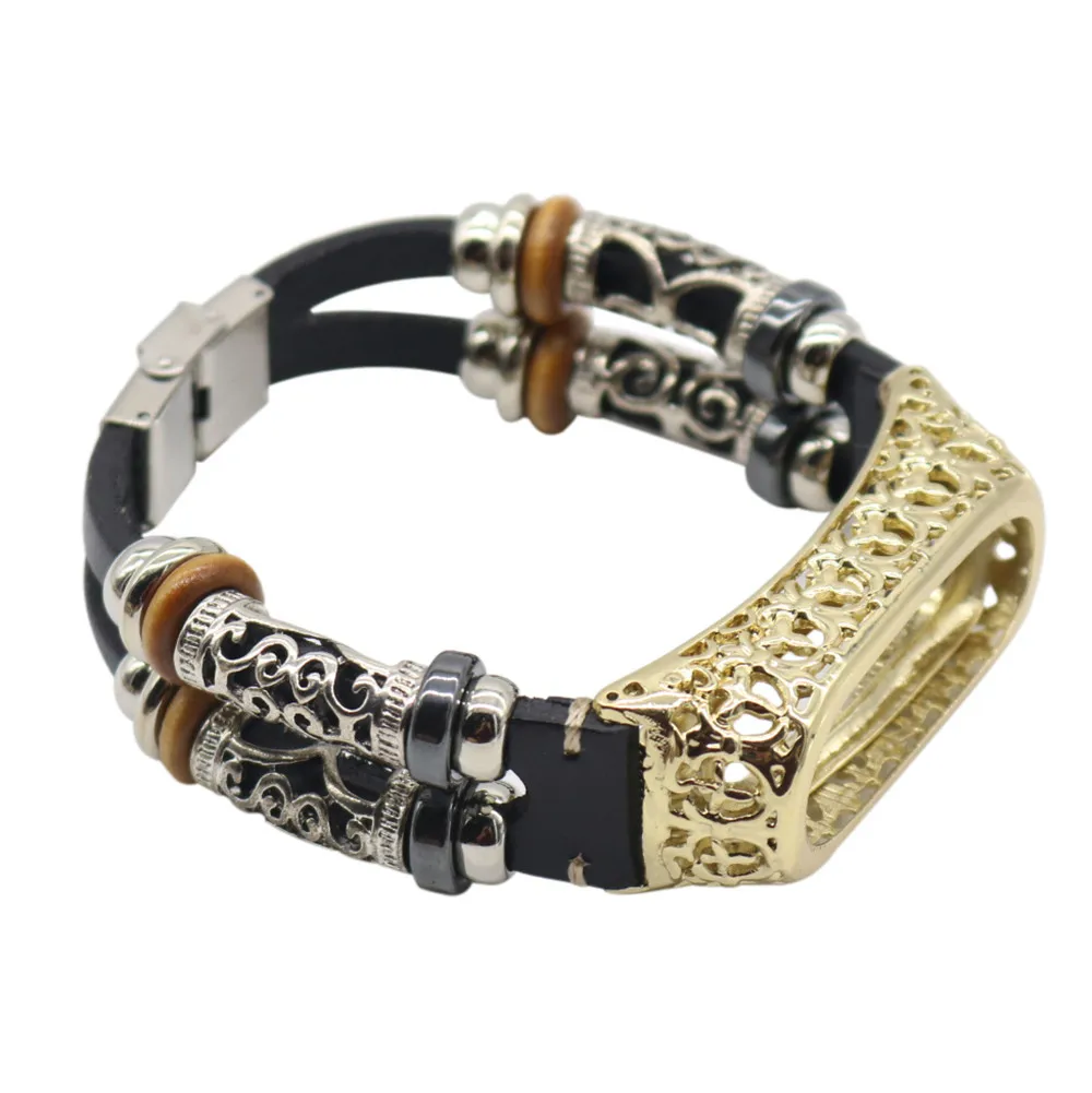 

Luxury Leather Strap For Xiaomi Mi Band 3 Smart Bracelet Replacement Bands Wristband Band Strap+Metal Case Freeship l1025#2