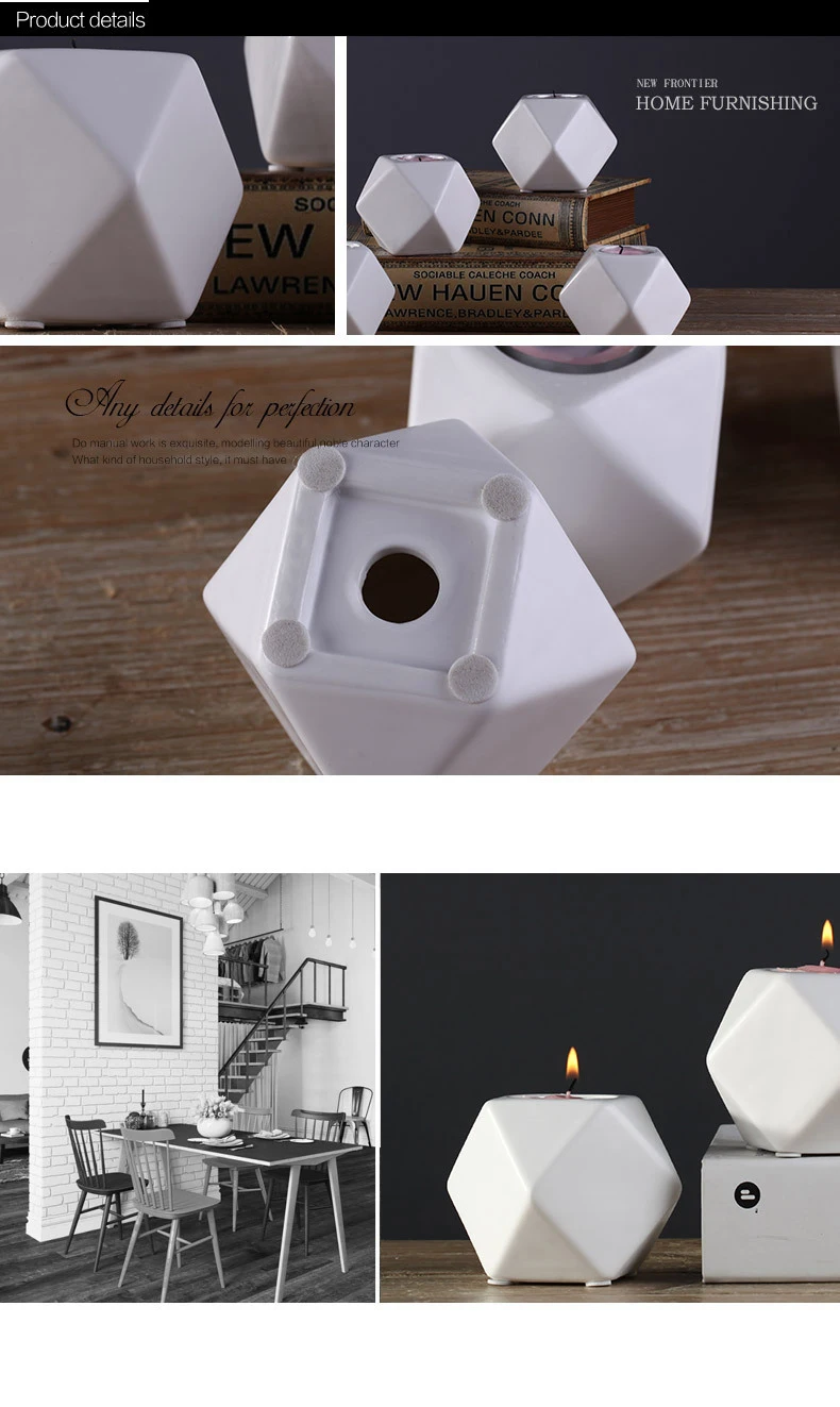 Геометрический подсвечник керамический в современном стиле настенный подсвечник креативный Ретро маленький подсвечник аксессуары для дома