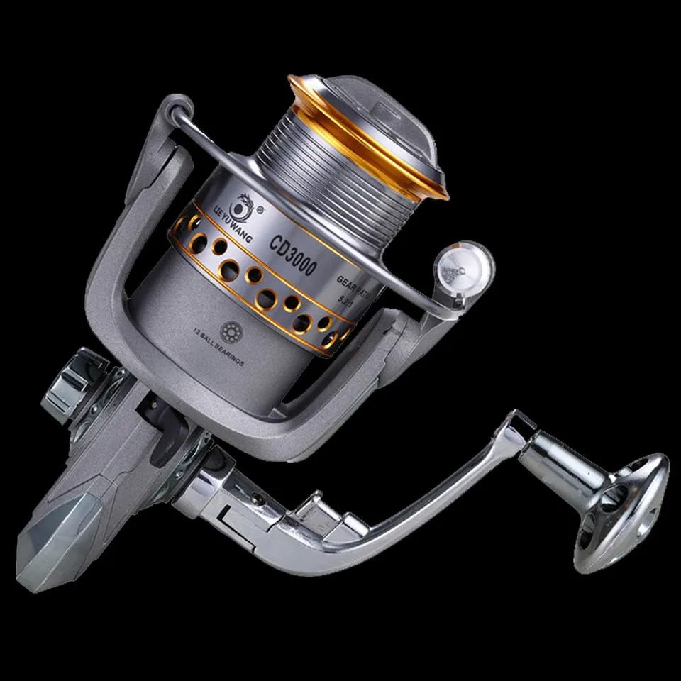 

WALK FISH Metal Coil Spinning Fishing Reel 12 Ball Bearing Spinning Reel 5.2:1 Boat Rock Fishing Reels Fishing Tackle