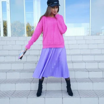 

Woolen Pure Color Warm Winter Lady Sweet Female Long Sleeves All Matched Women Sweater