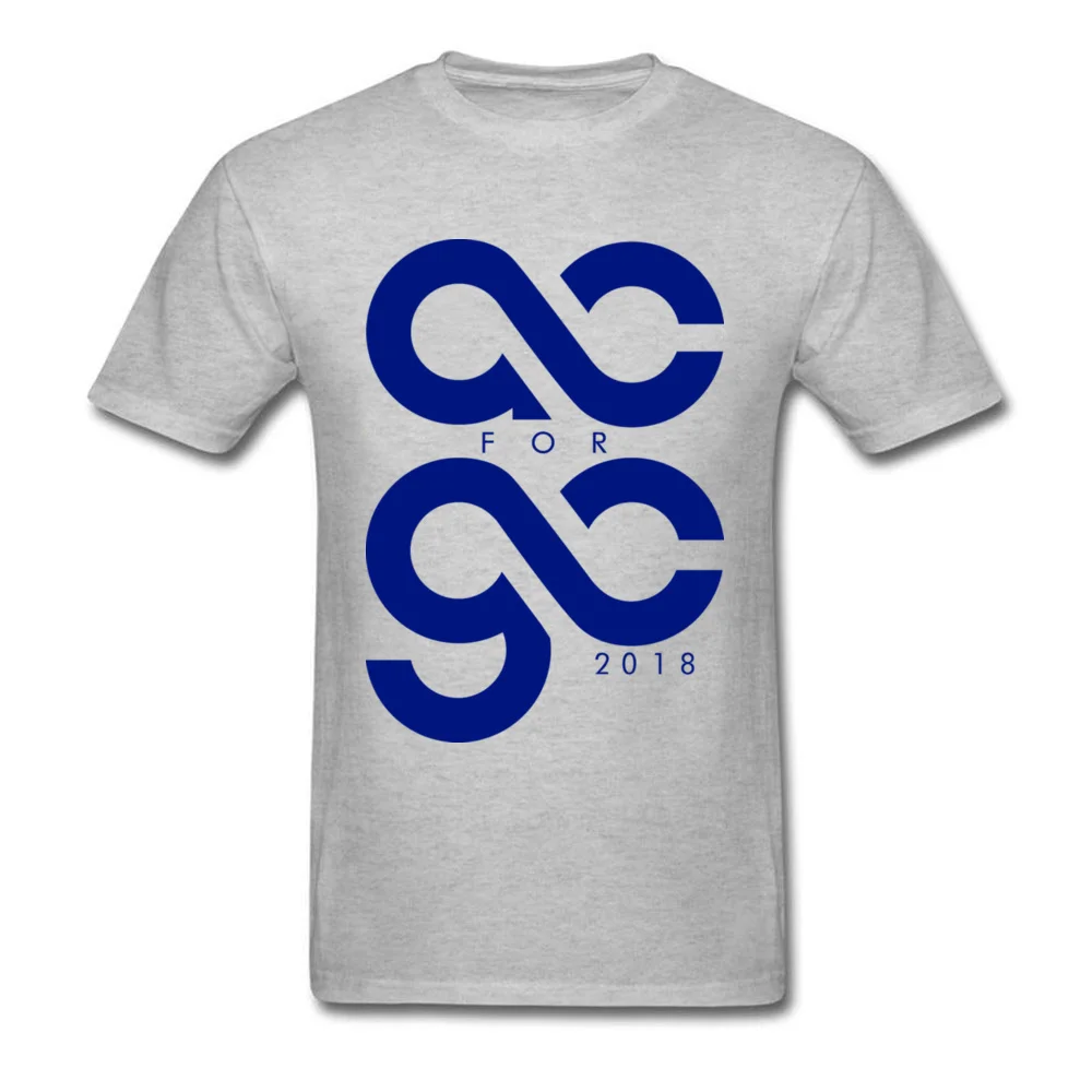 Funny T-Shirt Prevalent Round Collar AC for GC 2018 100% Cotton Man Tops Shirt Summer Short Sleeve Tee-Shirts Drop Shipping AC for GC 2018 grey