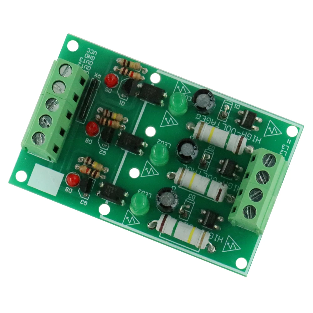 

3 Channel Optocoupler Isolation Module AC 220V Isolated Board Testing Module No PCB Holder AC Detection Module