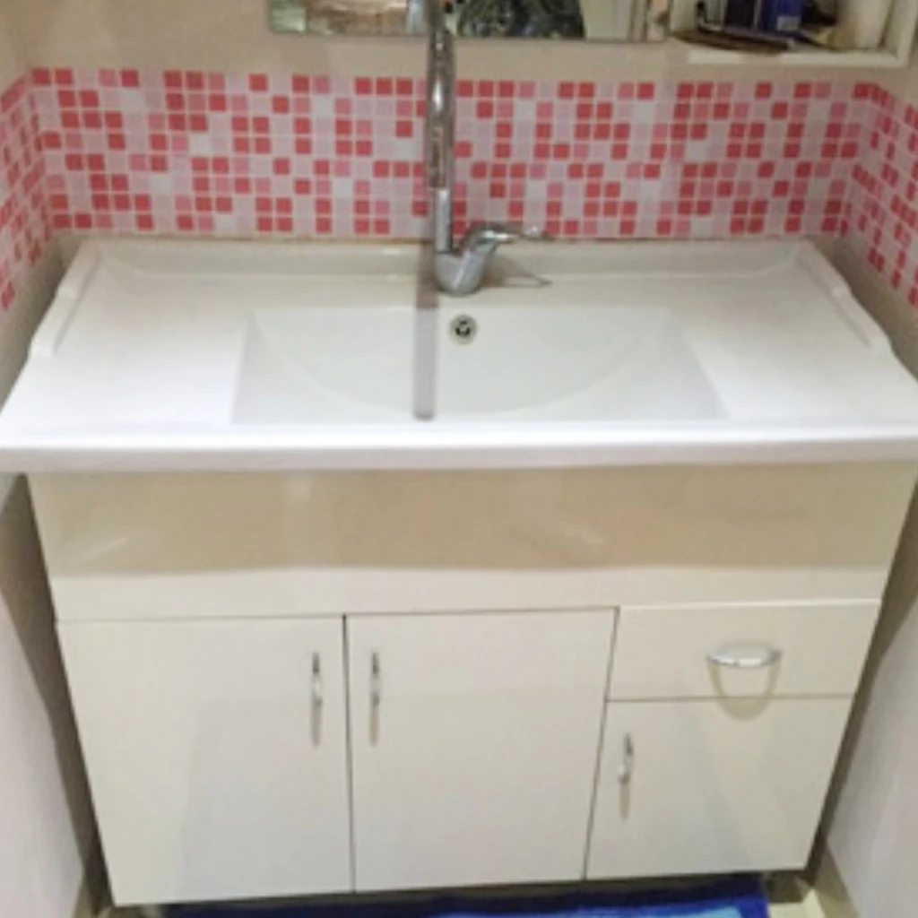 PVC Tile Floor Waistline Wall Paper Sticker Mosaic Decal Water-proof  Floor for Kitchen Bathroom Home Refurbishment DIY Decor 