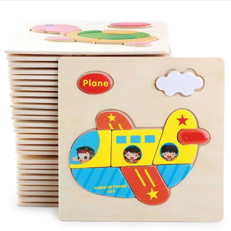 

Sale Wooden 3D Puzzle Jigsaw Toys For Children Cartoon Animal Vehicle Wood Puzzles Intelligence Kids Baby Early Educational Toy