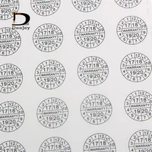 10 мм круглые Самоклеющиеся Хрупкие бумажные наклейки гарантия пустота, если пилинг сломался с год месяц Печать Наклейки 1000 шт Лот