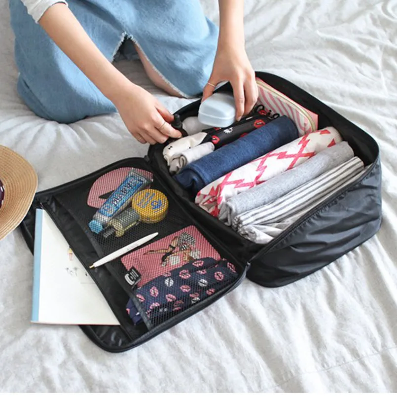 

Hot Women Lip Travel Organizer Toiletry Makeup Storage Bag Cosmetic Pouch Lady Cartoon Clothing Storage Bag Suitcase Organizer