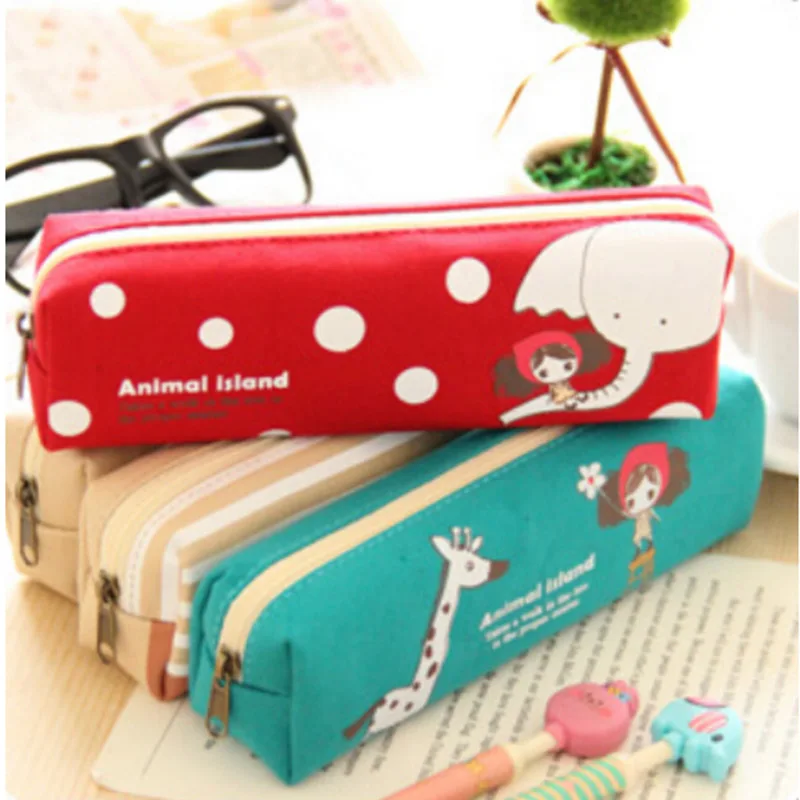 Buy Lovely Girl Canvas Pencil Case Cute Kawaii Cartoon