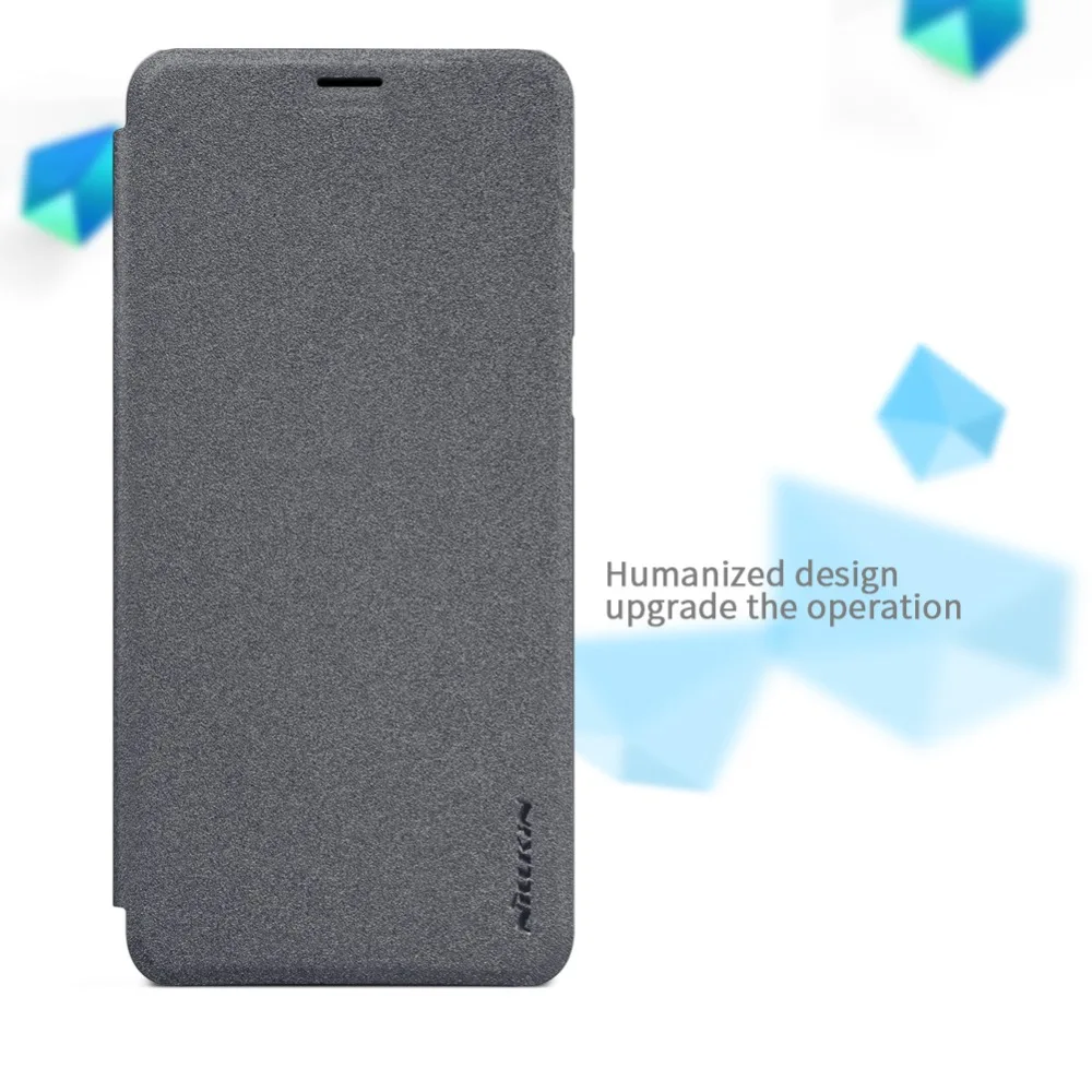 10 шт./лот чехол NILLKIN из блестящей кожи для Samsung Galaxy A8 2018 откидной Чехол