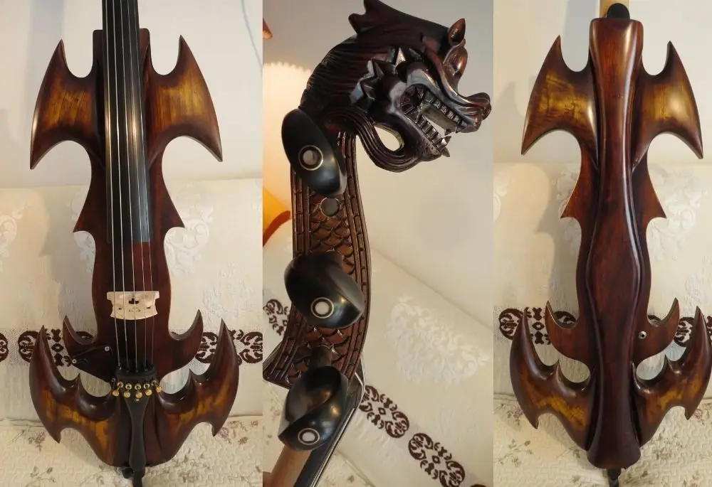 

Nice model fancy Crazy-1 art streamline dragon scroll 5string electric cello 4/4