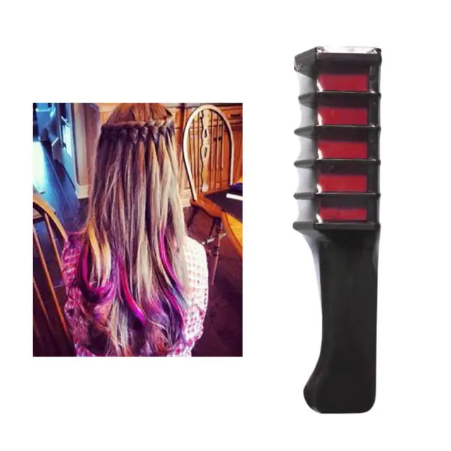 Diy Mascara With Crayons Temporary Dye Hair Comb Hair Chalk Dye Powder With Comb Salon Hair