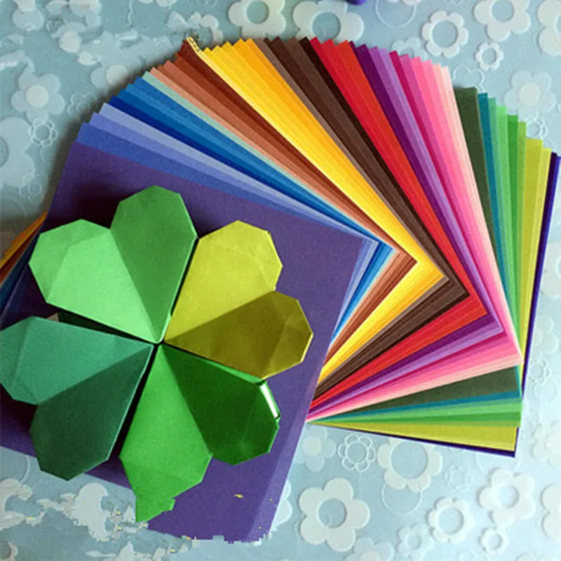 50colors Colored Origami Paper Cranes DIY Handmade Paper Flowers Origami Folding Paper Scrapbooking Decor Pattern Paper Crafts