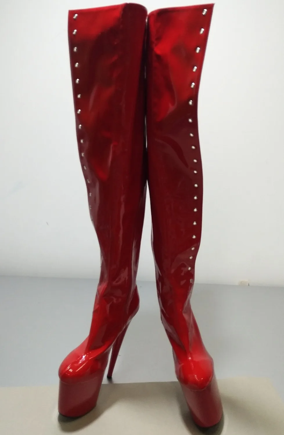 20CM with high bride wedding shoes, over the knee boots, sexy temptation thin belt fashion party boots