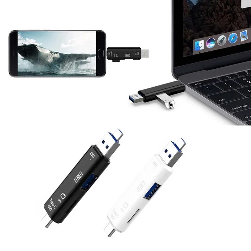 Micro Тип usb C USB TF считыватель карт OTG Hub адаптер для samsung для Xiaomi для MacBook J08 дропшиппинг