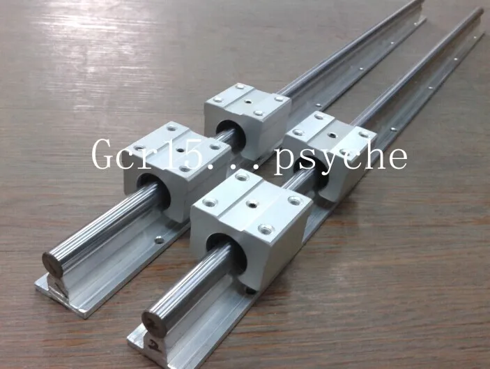 2 sets SBR20 L = 2400mm linear guide shaft support linear rail + 4pcs