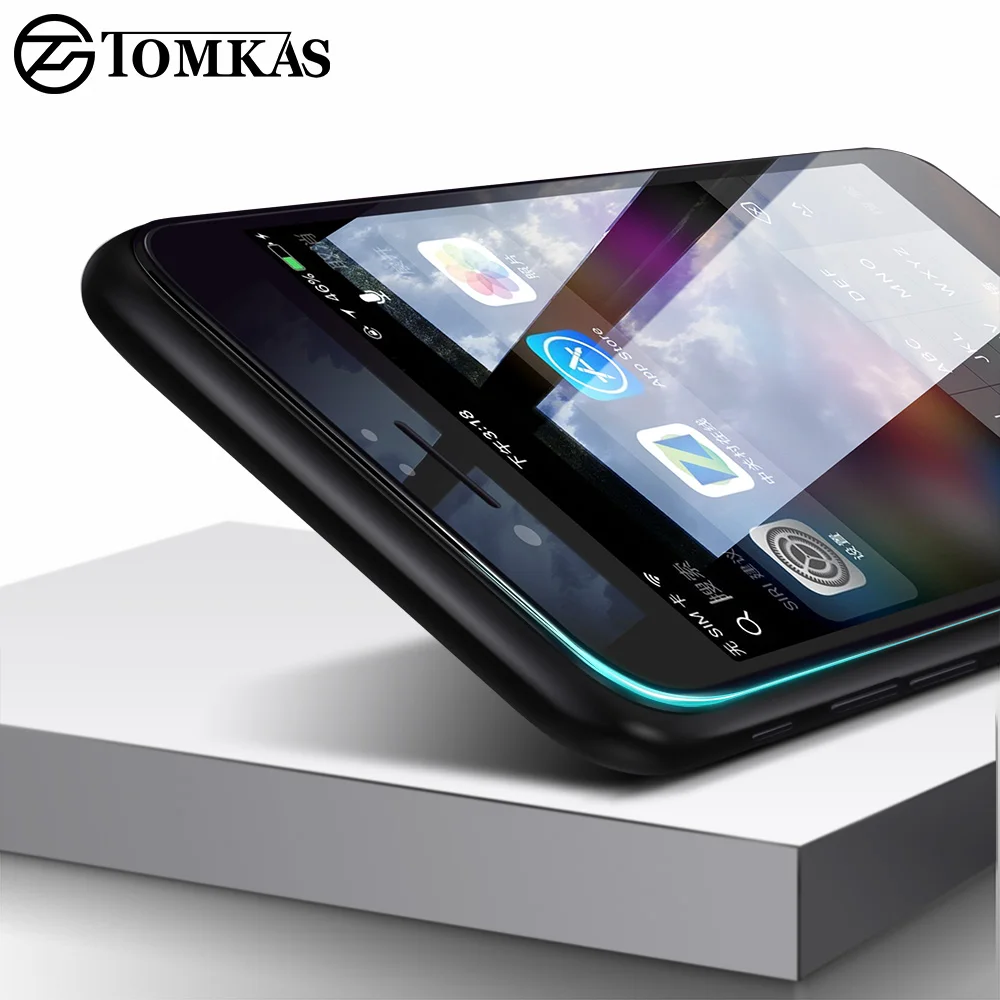 TOMKAS 3D закаленное стекло для iPhone 7 Plus защита экрана ультра тонкая 0 2 мм устойчивая к