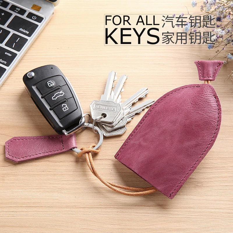 

KAVYAVOGUE 2019 NEW Genuine Leather Key Case Car Key Holder Brand Designer Housekeeper Key Wallet Auto Car Key for Men and Women