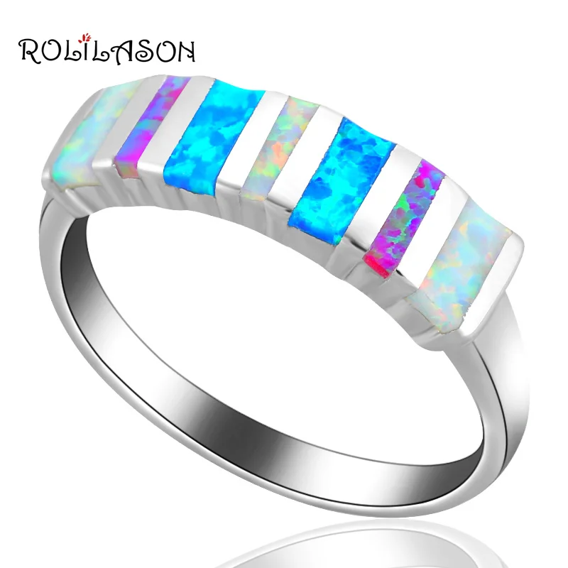 Rolilason Черная пятница Цвет огненный опал Серебро штампованные привлекательным