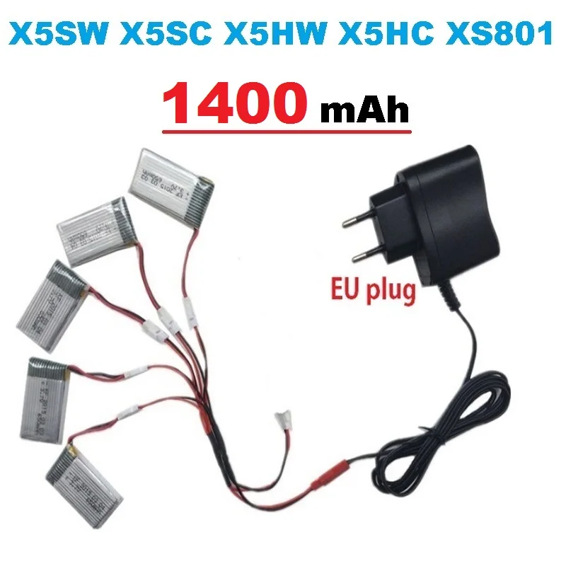 1400mah 3 7v Lipo Battery Euro Plug Ac Charger For Syma X5sw X5sc X5hw X5hc Xs801 Rc Drone Quadcopter Spare Battery Parts 3 7v Lipo Battery Lipo Batterybattery Parts Aliexpress
