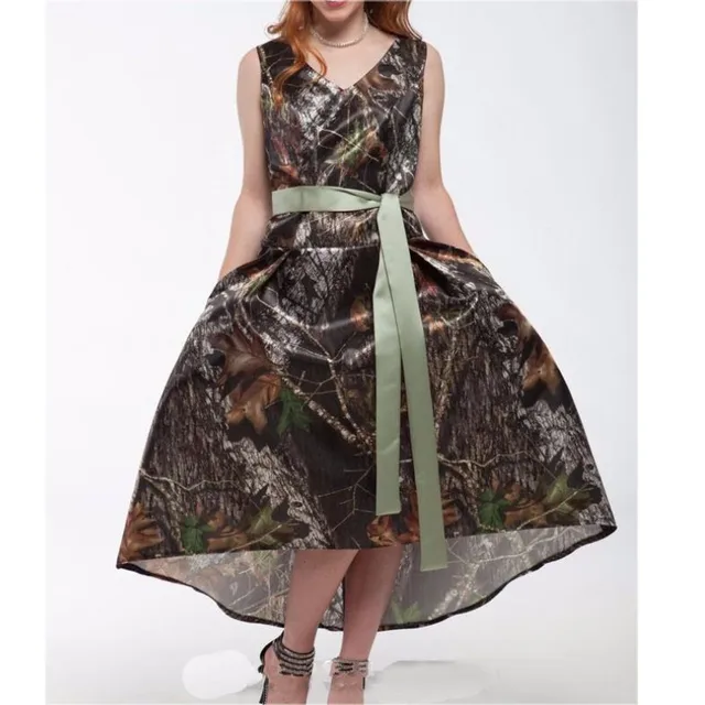 Camo Tea Length Dress