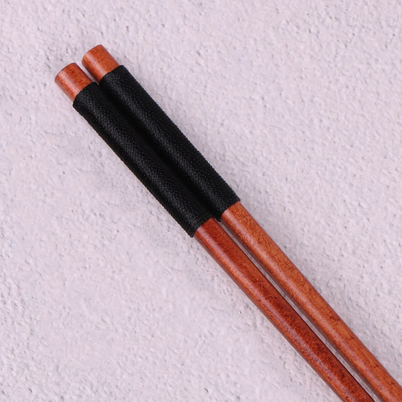 1 пара ручной работы японского натурального Каштанового Дерева Value набор ценный подарок суши китайский пищевой галстук линии - Цвет: Black