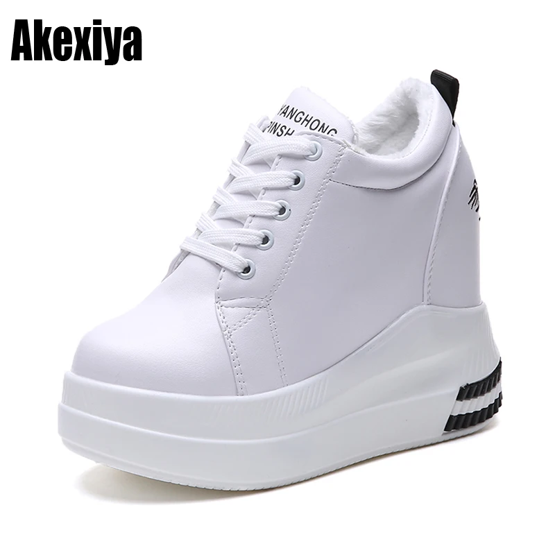 

2019 new new fashion Women Wedges Sneakers Platform boots increase Trainers Casual Shoes Heel height 12cm size 34-39 y1071