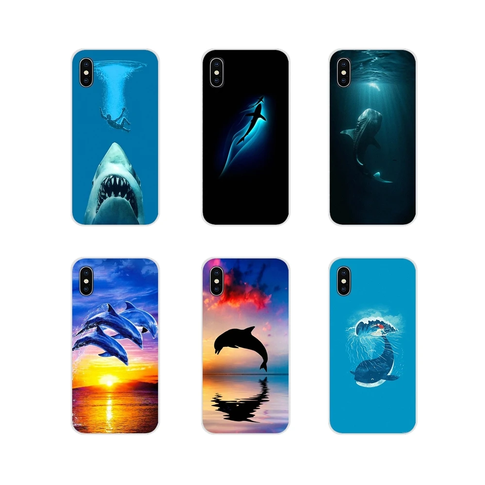 

For Xiaomi Redmi 4A S2 Note 3 3S 4 4X 5 Plus 6 7 6A Pro Pocophone F1 Accessories Phone Cases Covers Whale Shark Dolphin