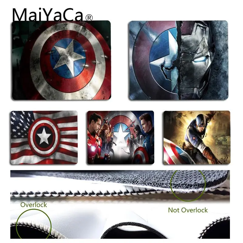 Maiyaca Boy Gift Pad Captain America Gamer Speed Mice Retail Small