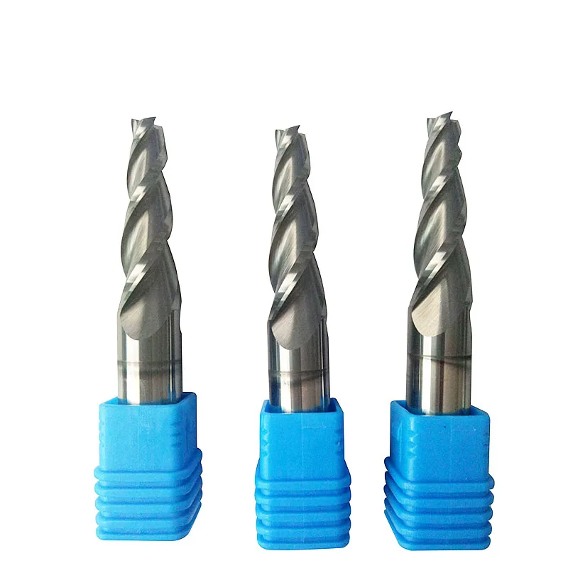 

4PCS/Lot R0.25&0.5&0.75&R1-15- 4mm Shank 50L HRC55 Tungsten solid carbide Tapered Ball Nose End Mill and cone CNC Milling cutter