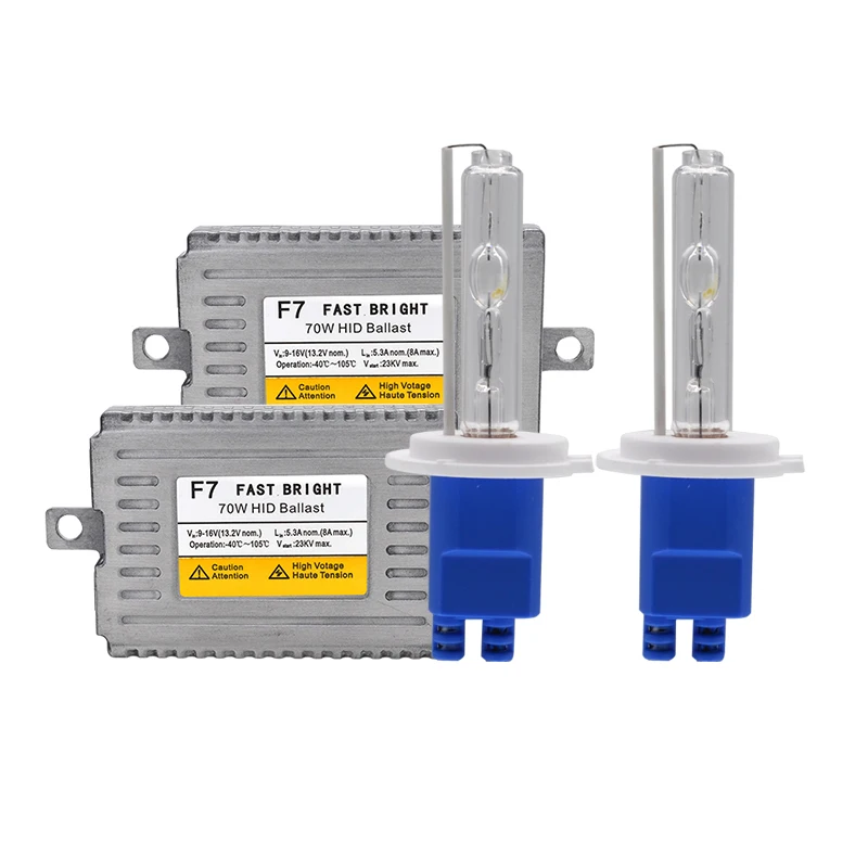 12V 70W DLT F7 Быстрый Яркий HID балласт комплект автомобильных фар лампа 3000K 4300K 6000K Xenon H7