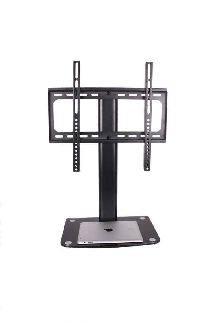 TV Wall Mounts & Bracket With Glass Floating Shelf DVD Sky Support