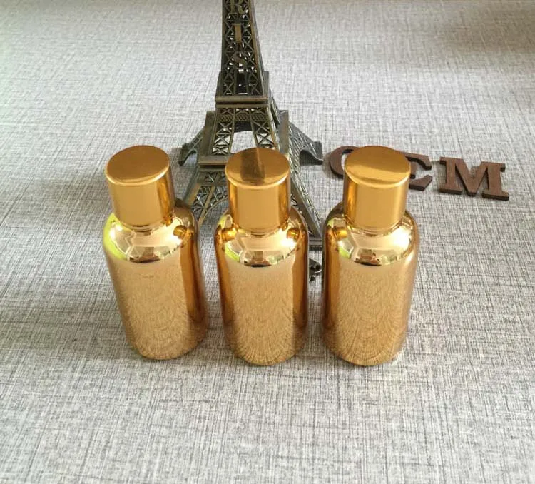 Golden luxury 20ml essential oil sample bottle with aluminum screw cap wholesale,special 20ml glass essential oil perfume bottle ophiocordyceps sinensis thick wine glass bottle high grade cordyceps special wine bottle inner tube glass transparent cordyceps