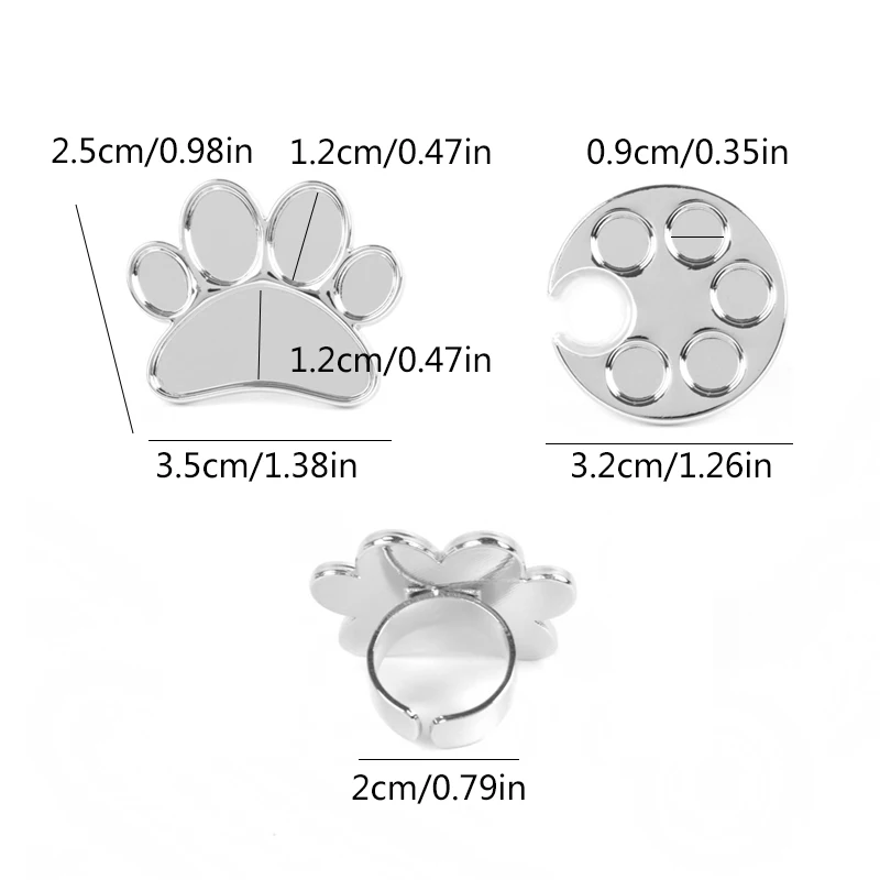 1 шт., палитра для рисования кольцевые палитры для ногтей, гель для ногтей, палитра лаков для ногтей, инструмент для ручного маникюра, кольцо, отпечаток пальца, Дези