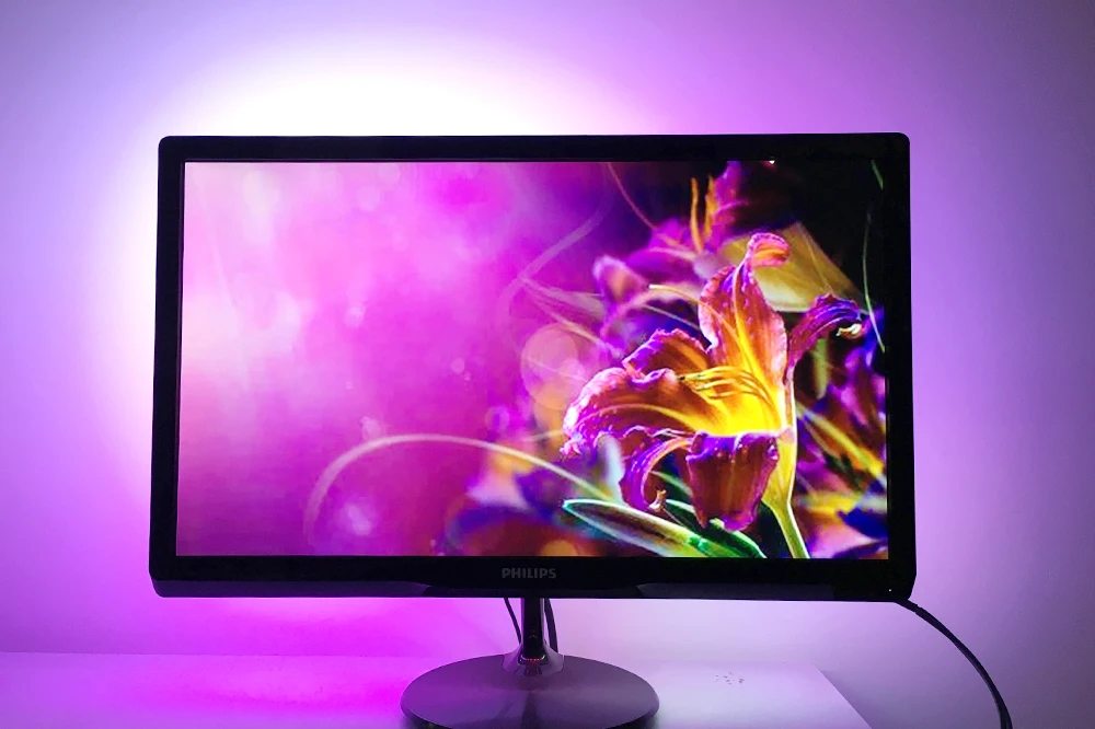 Ambilight ТВ USB Адресуемая WS2812B 5 в Светодиодная лента 5050 RGB цвет мечты для компьютера ТВ Настольный экран подсветка 1 м 2 м 3 м 4 м 5 м