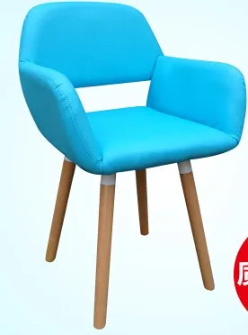 Северный стул из цельного дерева, тканевый художественный одноместный диван-стул