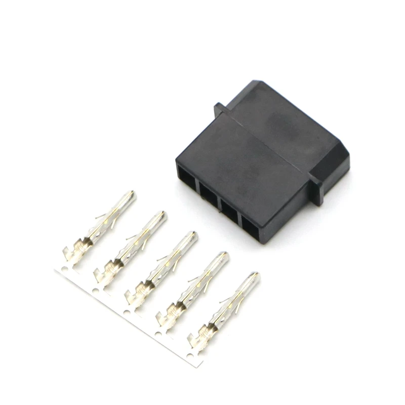 4 контактный гнездовой разъем IDE Molex с 5 контактами.|Компьютерные кабели и разъемы|